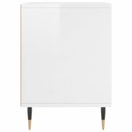 vidaXL Tables de chevet 2 Pièces blanc brillant 40x35x50 cm