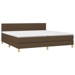 vidaXL Sommier à lattes de lit matelas et LED Marron foncé 200x200 cm