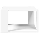 vidaXL Table basse blanche 51 5 x 51 5 x 30 cm Bois d'ingénierie