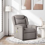 vidaXL Fauteuil de massage inclinable Taupe Tissu