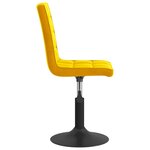 vidaXL Chaises pivotantes à manger lot de 2 jaune moutarde velours