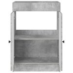 vidaXL Armoire sous évier de salle de bain Gris béton
