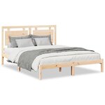 vidaXL Cadre de lit extra long sans matelas 160x210 cm bois massif