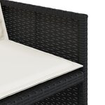 vidaXL Ensemble à manger de jardin coussins 5Pièces Noir Résine tressée