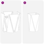 vidaXL Jardinière Argent 40 x 40 x 75 cm Acier galvanisé