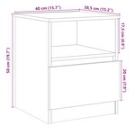 vidaXL Tables chevet 2 Pièces chêne artisanal 40x40x50 cm bois ingénierie