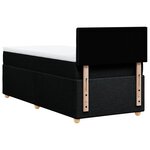 vidaXL Sommier à lattes de lit avec matelas Noir 100x200 cm Tissu