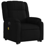 vidaXL Fauteuil inclinable de massage électrique Noir Tissu