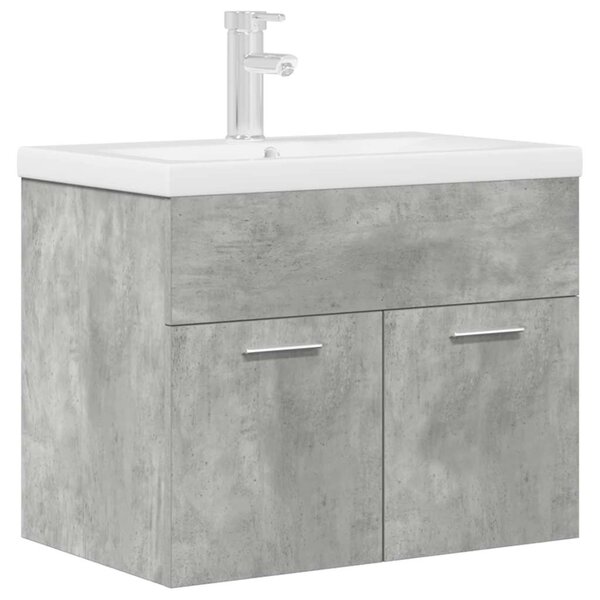 vidaXL Armoire lavabo de salle de bain avec bassin intégré et robinet