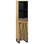 vidaXL Ensemble de mobilier de salle de bain 4 Pièces Marron Large