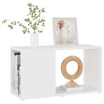 vidaXL Meuble TV Blanc 60x24x32 cm Bois d'ingénierie