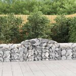 vidaXL Paniers à gabions arqués 6 Pièces 300x50x60/80 cm fer galvanisé
