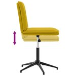 vidaXL Chaise à manger Jaune Velours