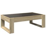 vidaXL Table basse avec LED infini chêne sonoma 90x53x30 cm