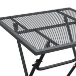 vidaXL Mobilier à dîner de jardin 3 Pièces Maille Métal Anthracite