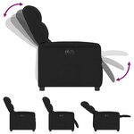 vidaXL Fauteuil inclinable électrique Noir Tissu