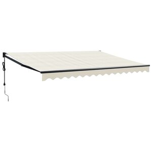 vidaXL Auvent rétractable automatique crème 4x3 m