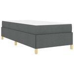 vidaXL Cadre de lit avec matelas Gris foncé 80 x 200 cm tissu