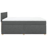 vidaXL Sommier à lattes de lit avec matelas Gris foncé 140x200cm Tissu