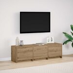 vidaXL Meuble TV Chêne artisanal 140 x 34 x 40 cm Bois d'ingénierie