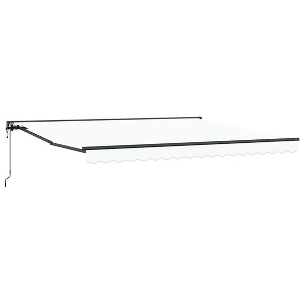 vidaXL Cadre d'auvent Blanc 400 × 300 cm Polyester avec revêtement PU