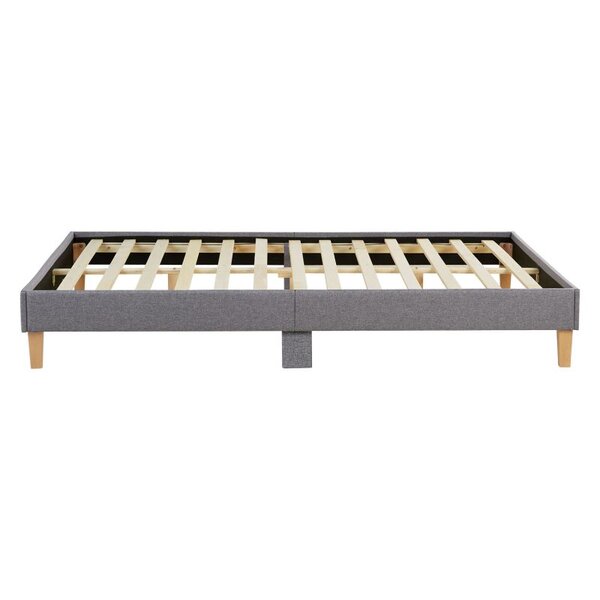 Lit Futon Double 160 x 200 Tissu Gris