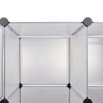 vidaXL Cabinet modulable avec 18 compartiments blanc 37x146x180 5 cm