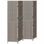 vidaXL Paravent Gris 195 x 180 cm polyrotin
