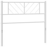 vidaXL Tête de lit de remplacement métal blanc 75 cm