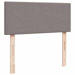 vidaXL Sommier à lattes de lit avec matelas taupe 120x190 cm tissu