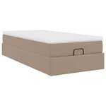 VidaXL Cadre de lit ottoman et matelas cappuccino 90x190 cm similicuir