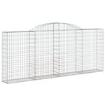 vidaXL Paniers à gabions arqués 15 Pièces 300x30x120/140 cm fer galvanisé