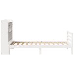 vidaXL Lit bibliothèque sans matelas blanc 90x200cm bois de pin massif