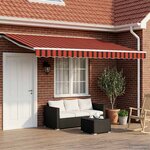 vidaXL Auvent rétractable électrique Orange  Noir et Blanc 4 × 3 m