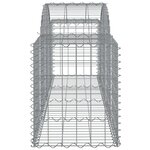 vidaXL Paniers à gabions arqués 2 Pièces 200x50x60/80 cm Fer galvanisé