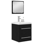 vidaXL Ensemble de mobilier de salle de bain 2 Pièces Chêne noir