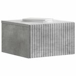 vidaXL Cabinet de chevet mural Gris béton 33 x 34 5 x 20 cm
