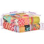 vidaXL Pouf 60x70x36 cm Patchwork Tissu
