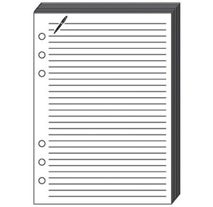Recharge Accessoires Organiseur FICHES NOTES Timer 17 Blanc 10 x 17 cm QUOVADIS