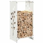 vidaXL Portant de bois chauffage blanc 40x30x80 cm