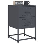 vidaXL Tables de chevet 2 Pièces anthracite 36x39x60 5 cm acier