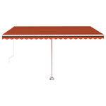 vidaXL Auvent manuel rétractable sur pied 400x300 cm Orange et marron
