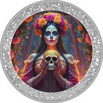 Pièce de monnaie en Argent 1000 Francs g 31.1 (1 oz) Millésime 2025 Dia de los Muertos DIA DE LOS MUERTOS