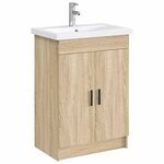 vidaXL Lavabo de salle de bains Chrome 61 x 40 x 16 5 cm métal