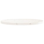 vidaXL Dessus de table rond blanc Ø70x3 cm bois de pin massif