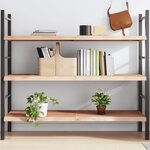 vidaXL Étagère murale 140x60x(2-4) cm bois de chêne massif non traité