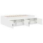 vidaXL Cadre de lit avec rangement avec stockage Blanc 100 x 200 cm