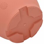vidaXL Pot à fleurs rond 24 pc Rouge brique Ø 34 x 28 cm Plastique