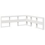 vidaXL Lit bibliothèque sans matelas blanc 200x200 cm bois pin massif
