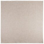vidaXL Tapis de surface Carré HUARTE Crème 200 x 200 cm Polyester